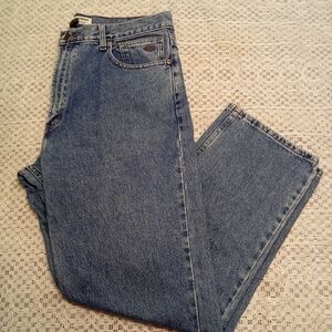 Harley Davidson Jeans Men 38x30 Straight Fit Medium Wash Denim Motorcycle Pants*